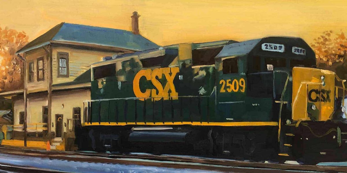 CSX depot Camak Oil Painting by Michael Meissner
