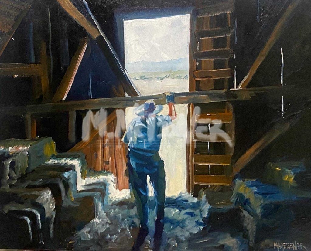 Loft Oil Painting by Michael Meissner