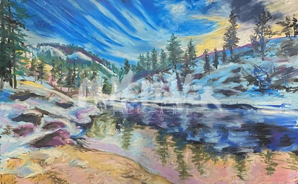 Winter creek pastel