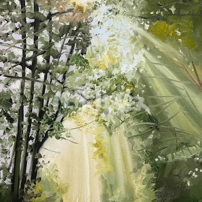 Misty Morning road Painting by Michael Meissner