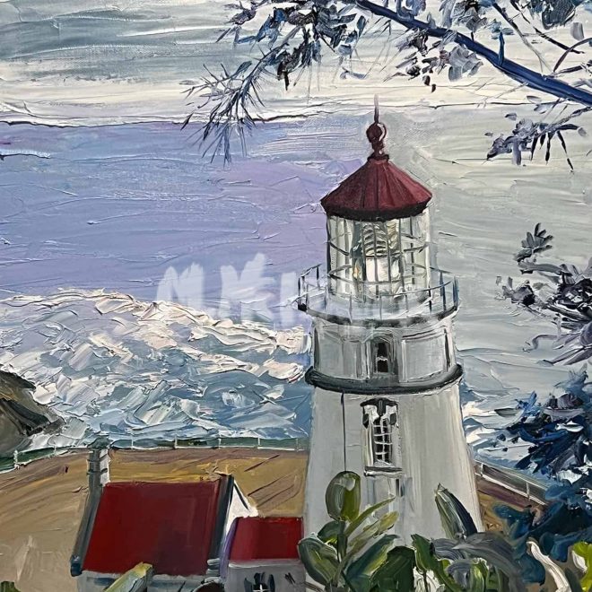 Heceta Lighthouse Painting by Michael Meissner