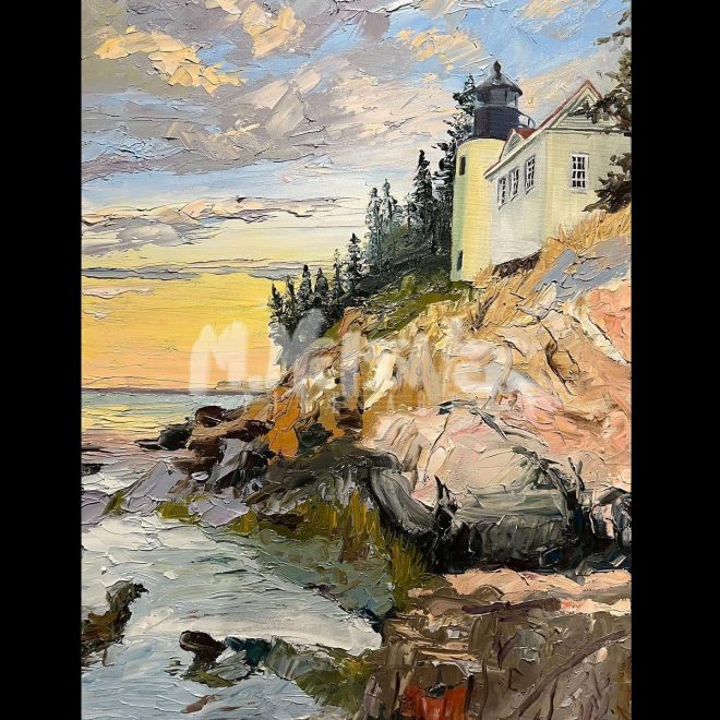 Bass Harbor Lighthouse Painting by Michael Meissner