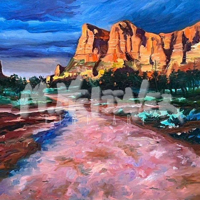 Red rocks of Sedona Painting by Michael Meissner