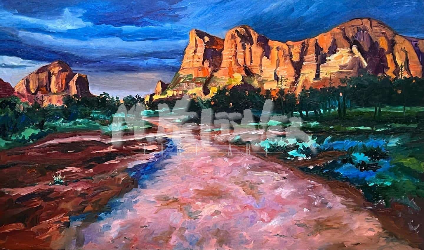 Red rocks of Sedona Painting by Michael Meissner