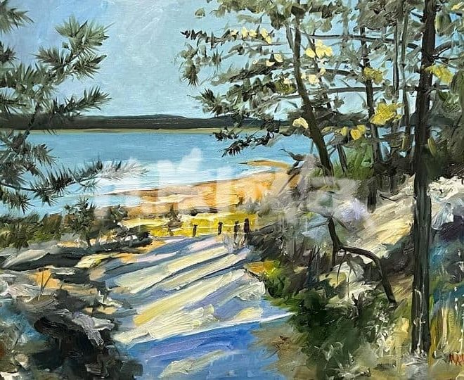 Great Island Trail Painting by Michael Meissner
