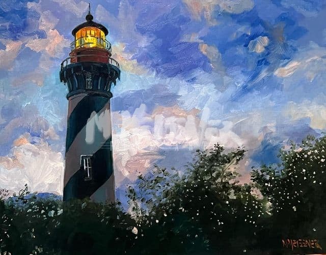 St. Augustine Lighthouse Painting by Michael Meissner