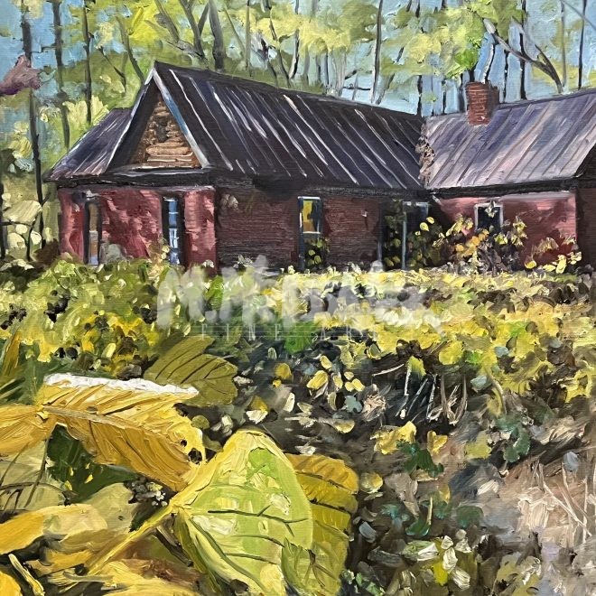 Abandoned House in Greensboro Painting by Michael Meissner
