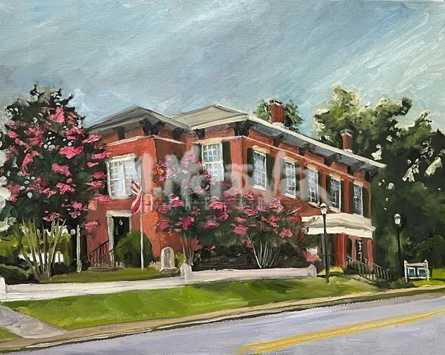 Appling Ga courthouse Painting by Michael Meissner