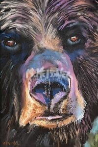 Black Bear pastels