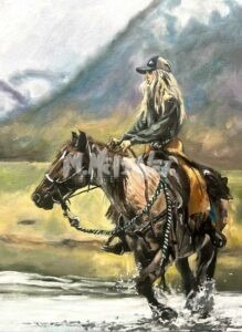 Cowgirl in Water